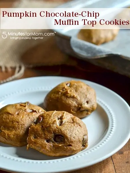 Pumpkin Chocolate Chip Muffin Top Cookies