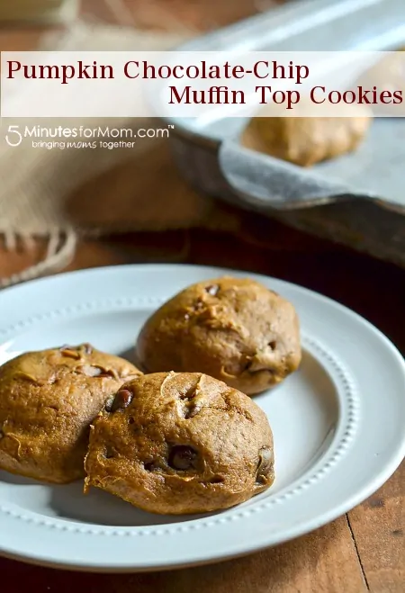 Pumpkin Chocolate Chip Muffin Top Cookies