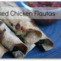 Baked Chicken Flautas