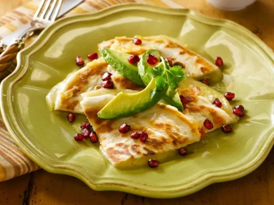 Quesadillas with Pomegranate and Avocado