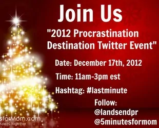 Join Us for the Procrastination Destination Twitter Event with @landsendpr