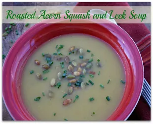 Roasted Acorn Squash and Leek Soup