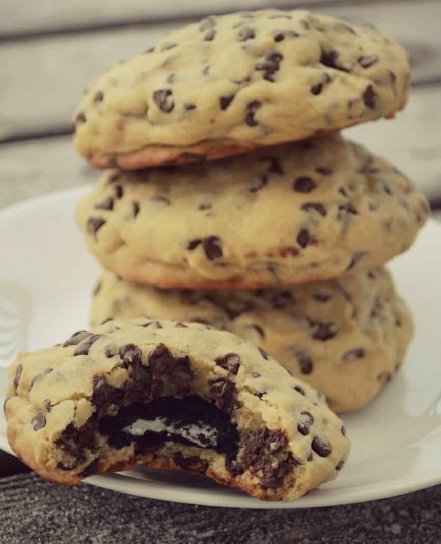 Oreo Stuffed Chocolate Chip Cookies Recipe