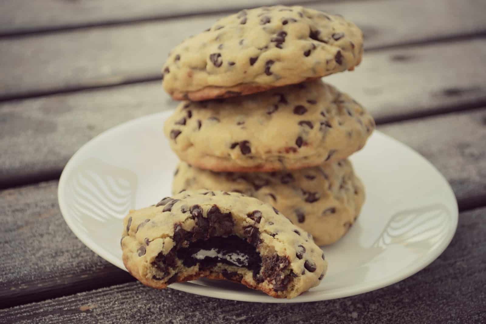 Oreo Stuffed Chocolate Chip Cookies Recipe