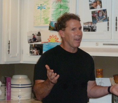 Nicholas Sparks on the set of Safe Haven