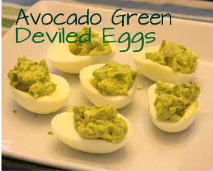 Avocado Green Deviled Eggs