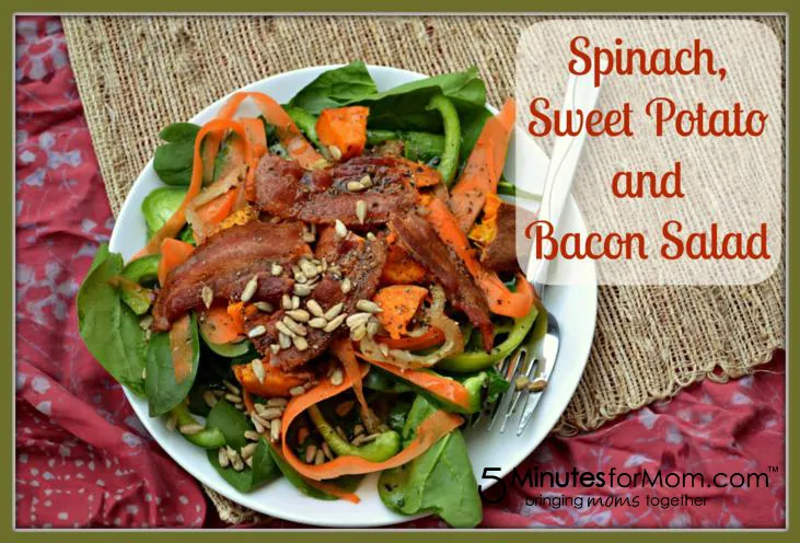 Spinach, Sweet Potato and Bacon Salad