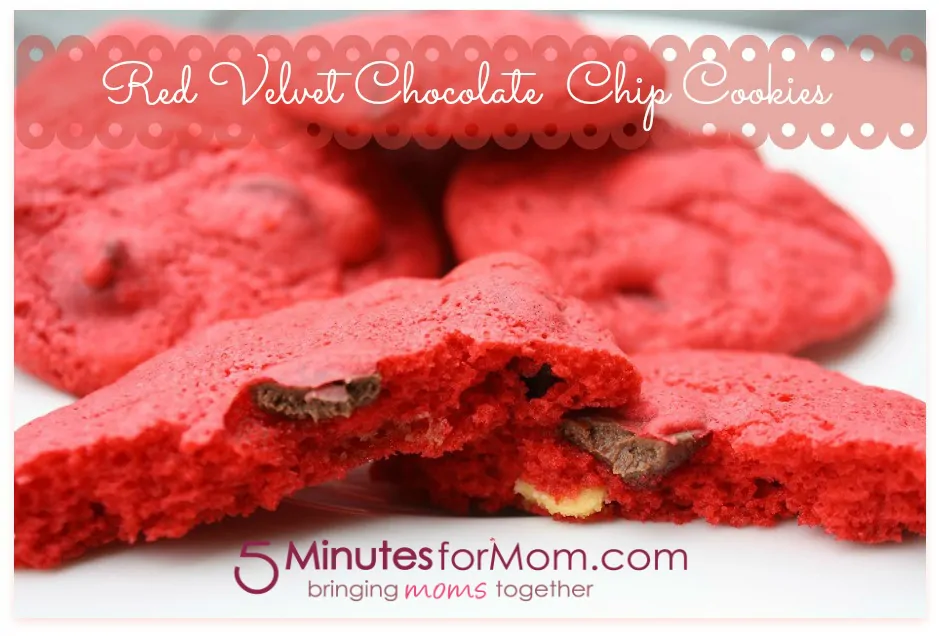 red velvet chocolate chip cookies