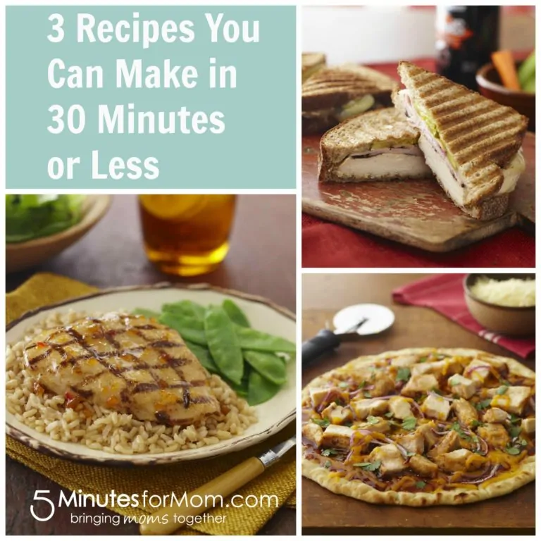 3 Recipes You Can Make in 30 Minutes or Less (plus giveaway)