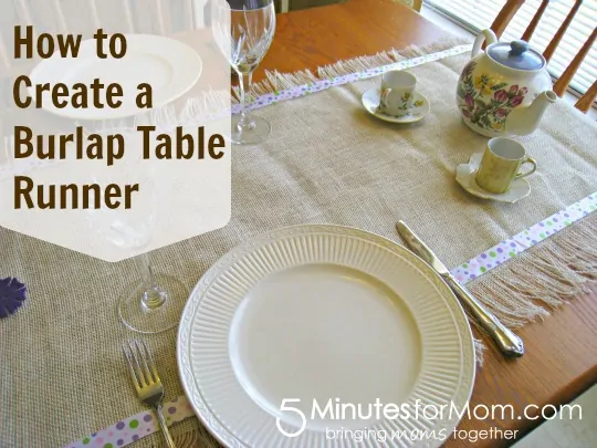 Create Your Own Burlap Table Runner