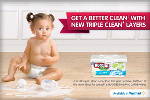 Gentle Cleansing with HUGGIES Triple Clean Layers Wipes