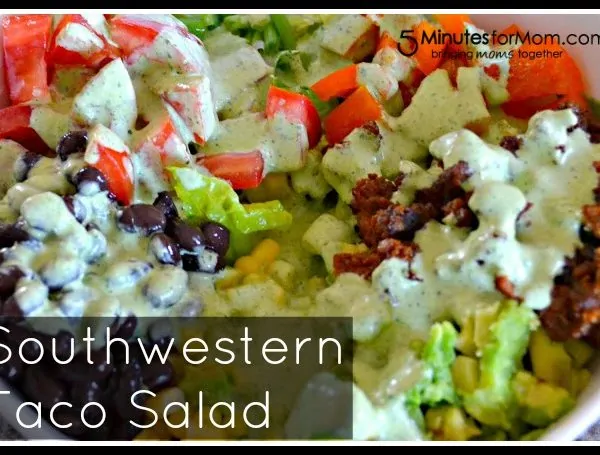 Southwestern Taco Salad with Cilantro Lime Dressing