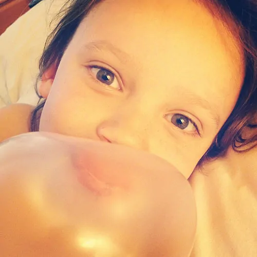 Wordless Wednesday — Olivia’s First Bubble