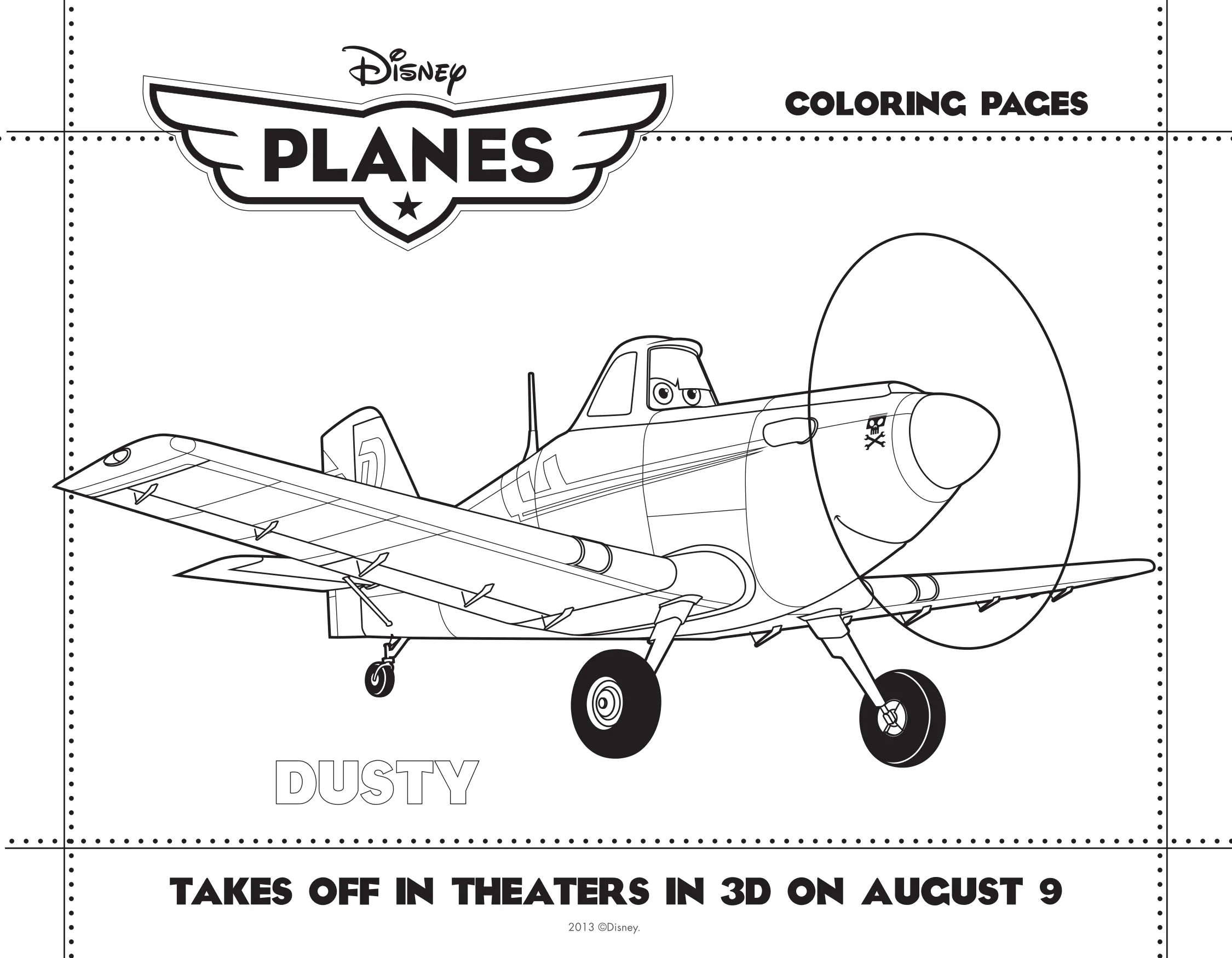 PLANES coloring sheet 1