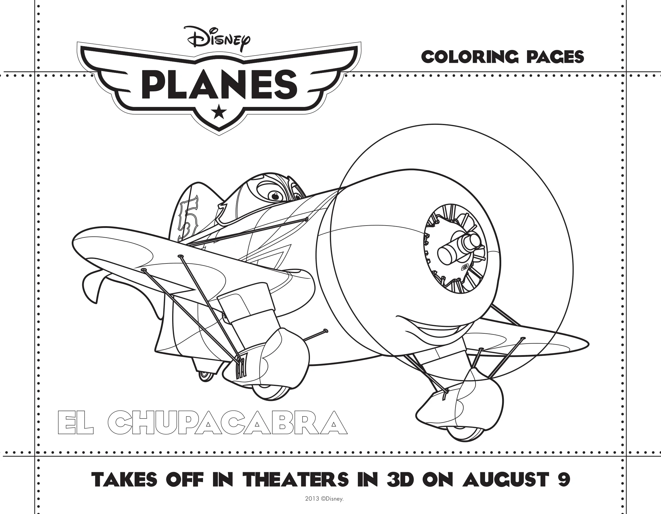 PLANES coloring sheet 2