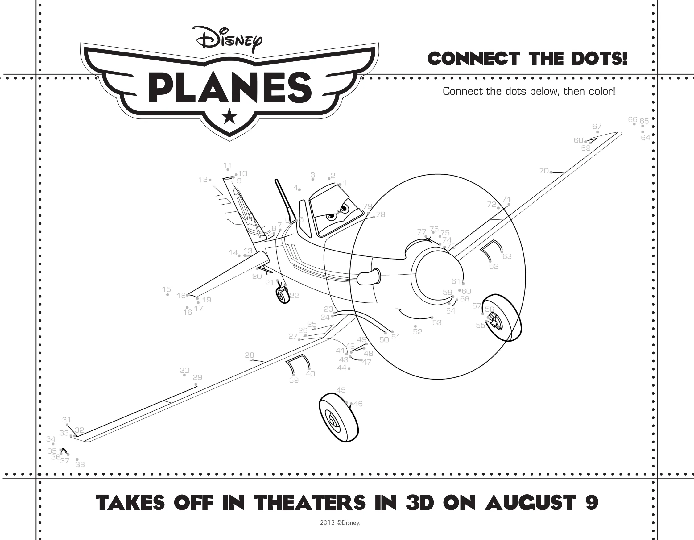 PLANES coloring sheet 4