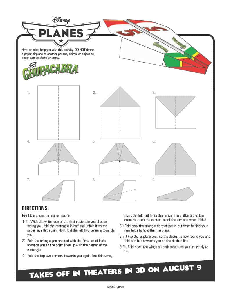 How To Make A Paper Airplane - Disney Planes Style