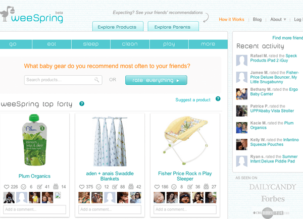 Find Baby Products Easily on weeSpring Social Shopping Site