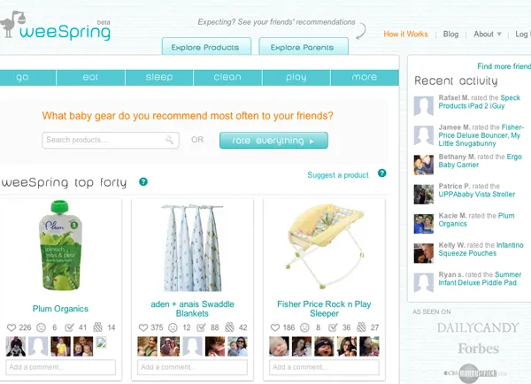 Find Baby Products Easily on weeSpring Social Shopping Site