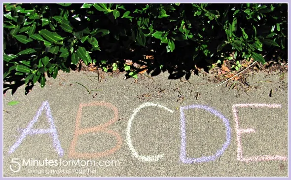 Sidewalk Chalk Alphabet