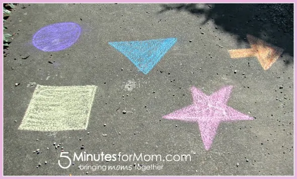 Colours and shapes with chalk