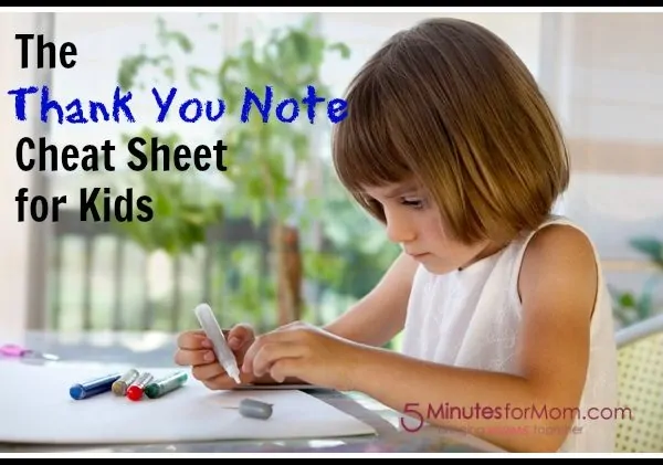 Teaching Kids To Write Thank You Notes