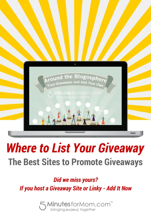 Sites to list giveaways to promote your giveaway