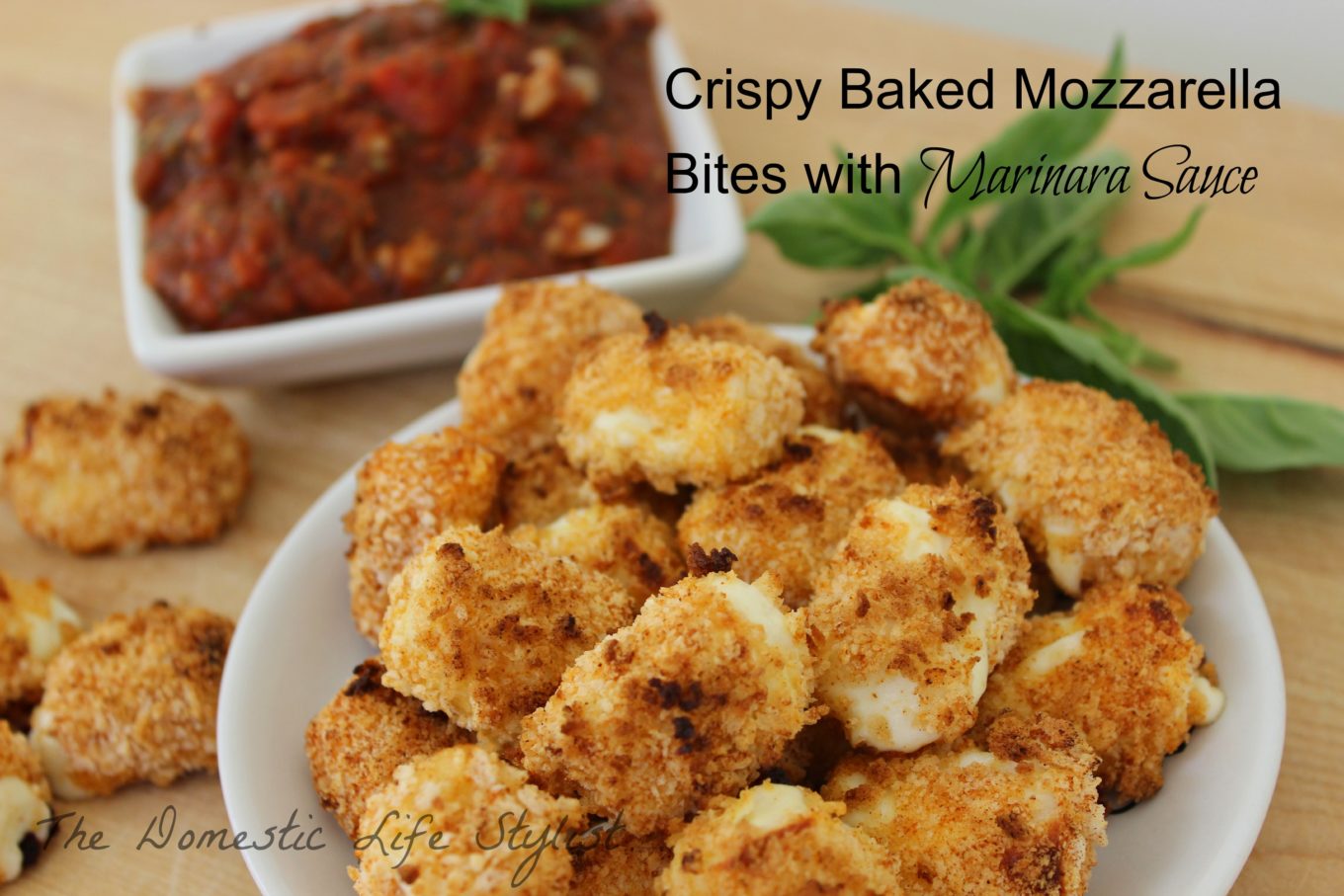 Crispy Baked Mozzarella Bites with Marinara Sauce 5 Minutes for Mom