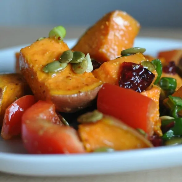 Roasted Sweet Potato Cranberry Salad