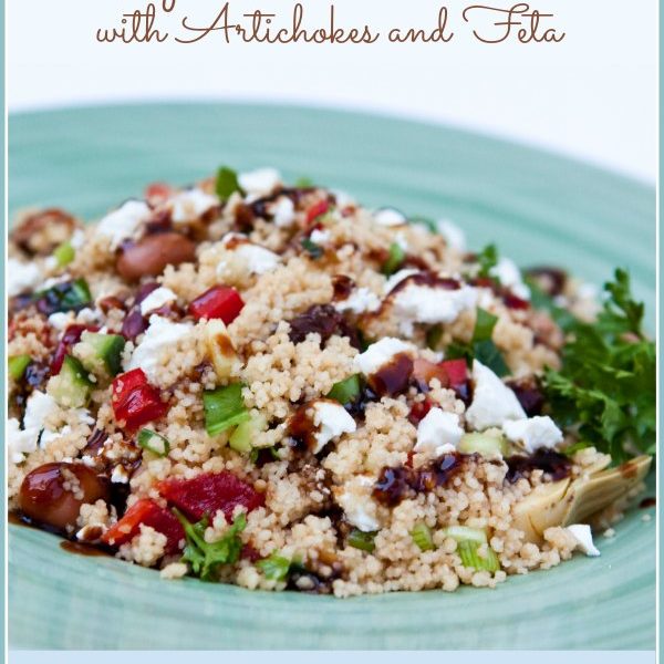 Fast and Easy Couscous Salad with Artichokes and Feta