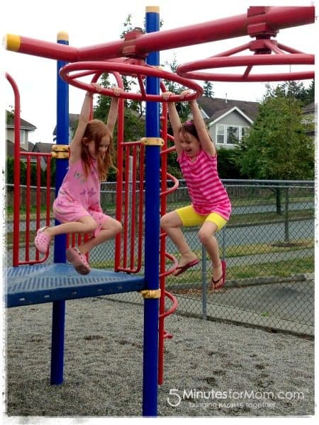 Wordless Wednesday – Julia and Olivia at the Playground
