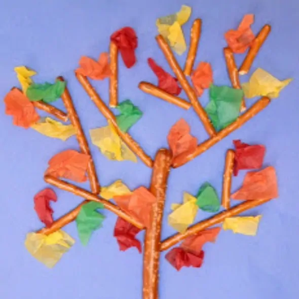 pretzel tree craft