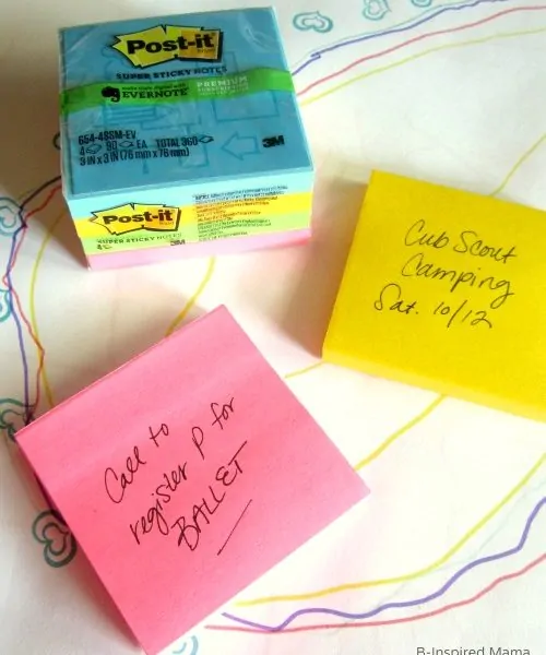 Family Organization Tips with Evernote Post-it Products