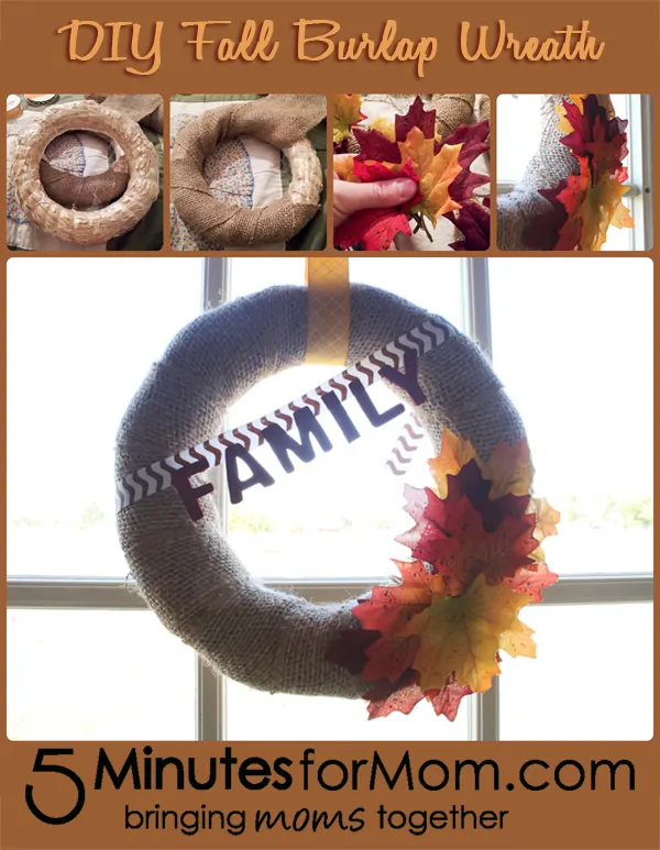 DIY Fall Burlap Wreath