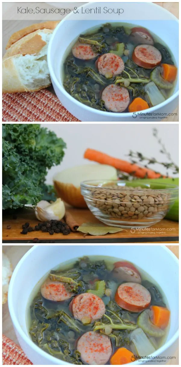 Kale Sausage and Lentil Soup