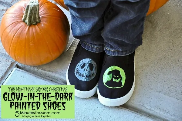 Nightmare Before Christmas Glow-in-the-Dark Shoes Tutorial and Template