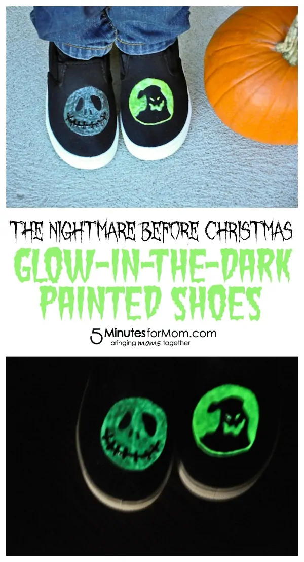 The Nightmare Before Christmas Glow-in-the-Dark Painted Shoes