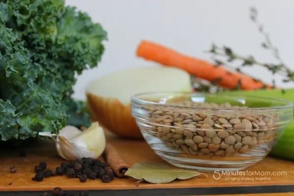 lentils kale carrots