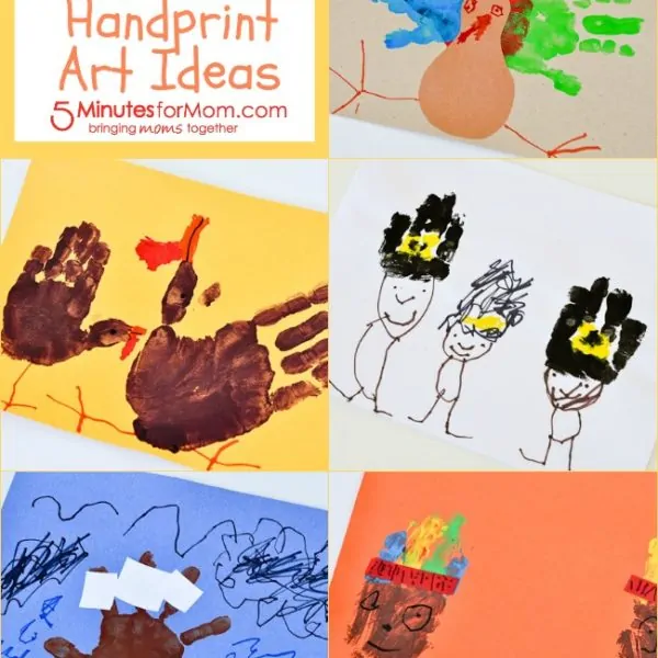 5 Simple and Silly Thanksgiving Handprint Art Ideas