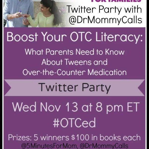 REMINDER – Join our Twitter Party Tonight to Learn about OTC Literacy