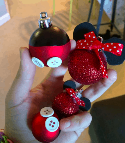 Homemade Mickey and Minnie Ornaments by Delightfully Disney 