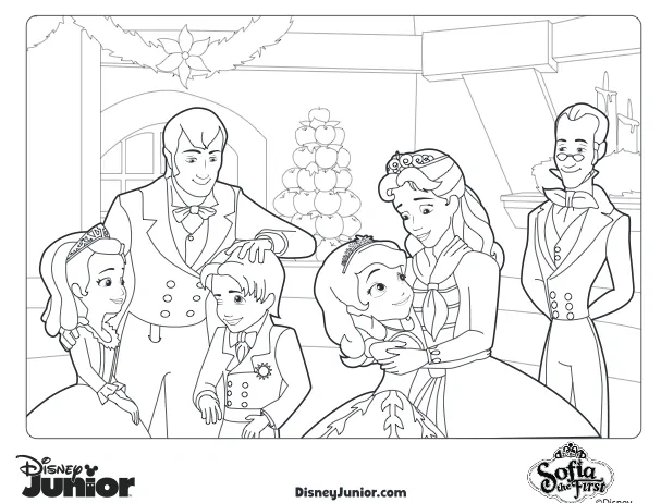 Sophia the First Holiday Coloring Sheet