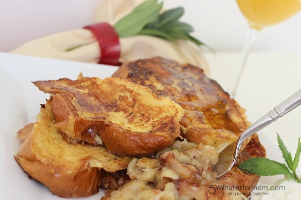 eggnog frecnh toast with bananas