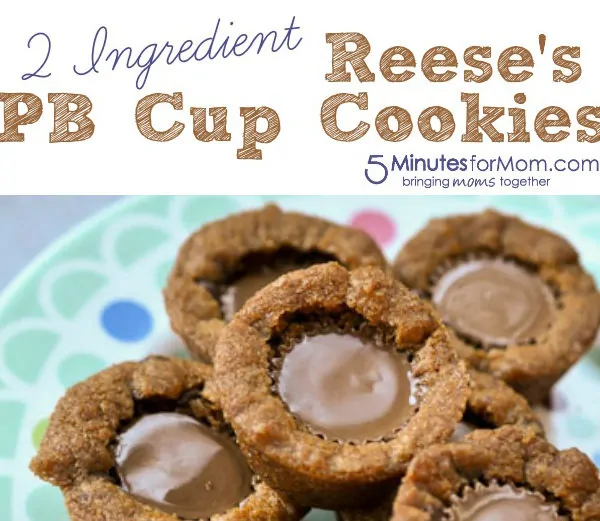 2 Ingredient Reese’s PB Cup Cookies