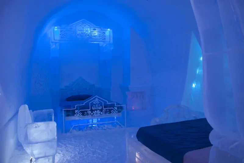 Frozen Room in the Ice Hotel