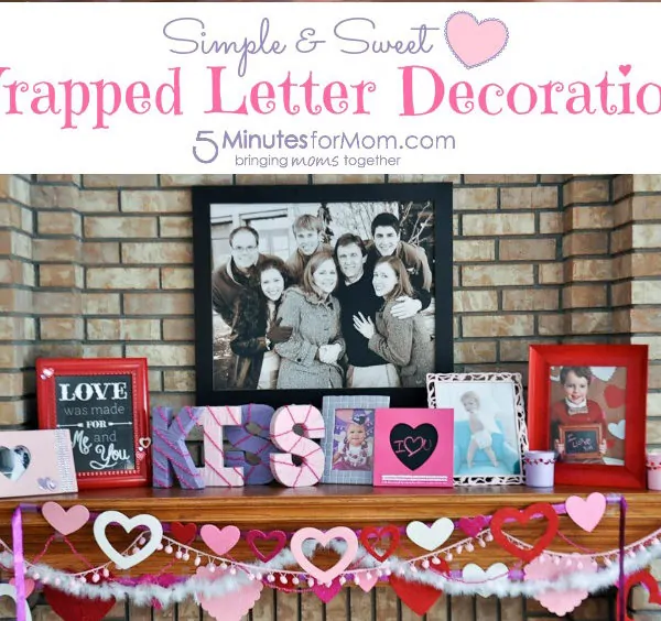 Simple & Sweet Wrapped Letter Decoration