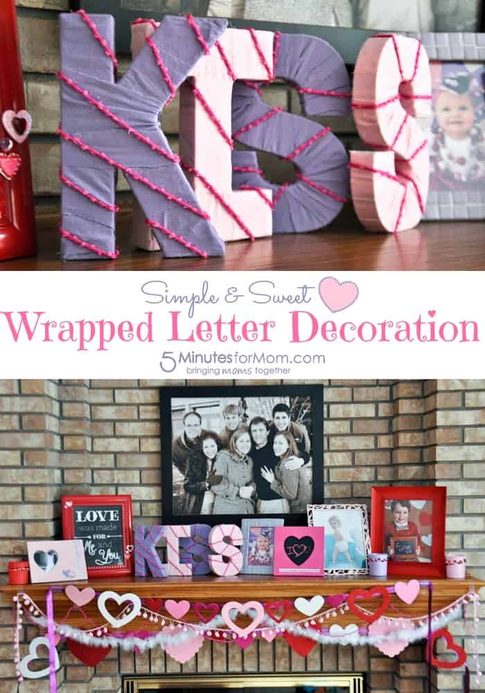 Simple & Sweet Wrapped Letter Valentine's Decoration