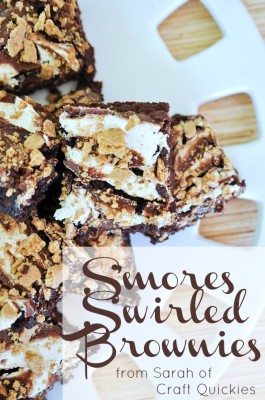 S'mores Swirled Brownies from Sarah of Craft Quickies