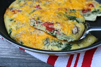 kale and mushroom frittata