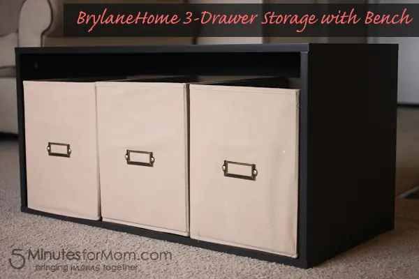 BrylaneHome 3-Drawer Storage with Bench